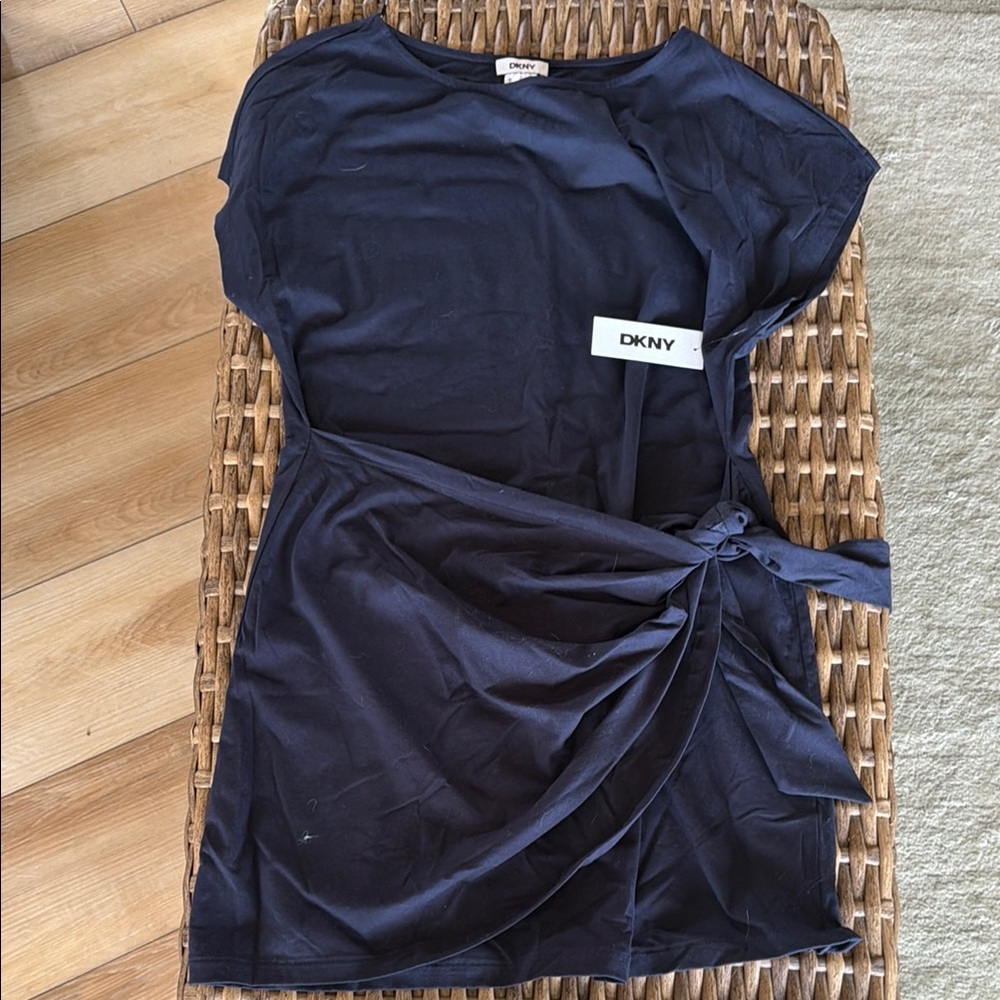 DKNY Navy Tie-Waist Women’s Dress